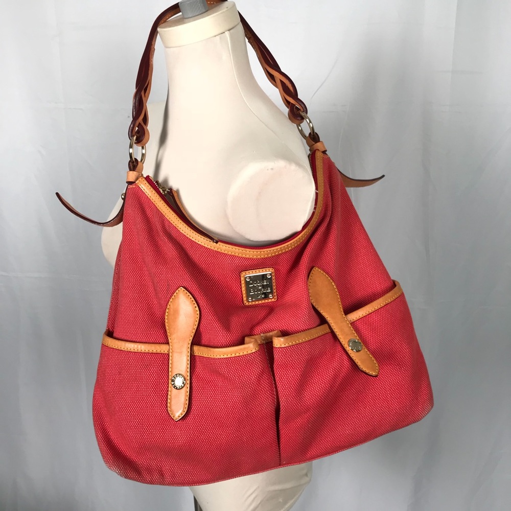 Dooley & Bourke Red Canvas Leather handbag